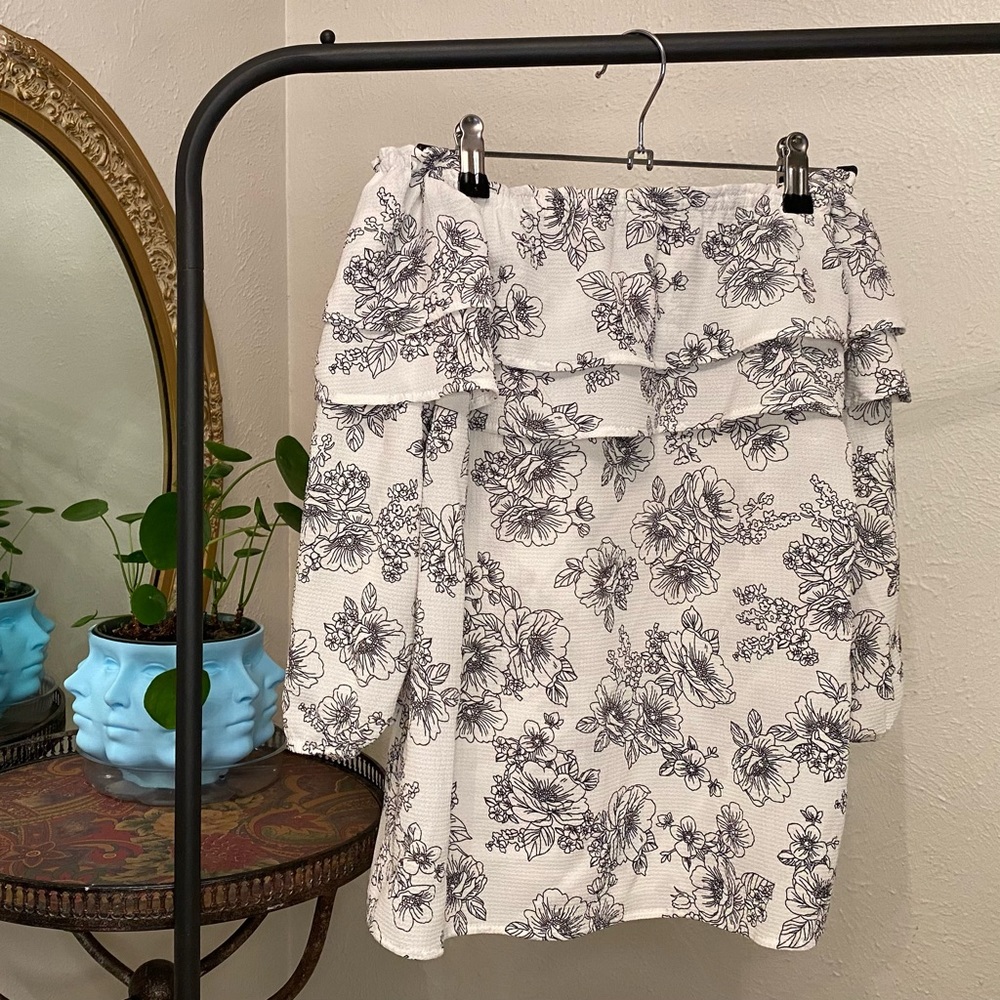 Off the shoulder floral top